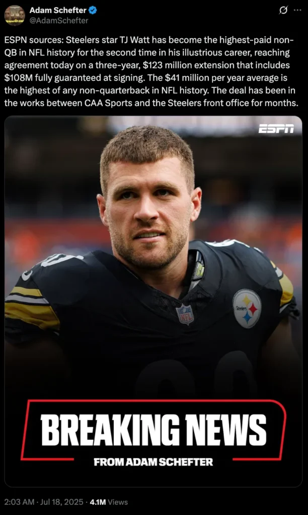 TJ Watt new contract